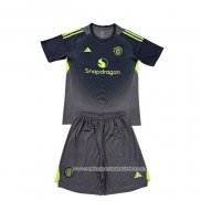 Camisola 2º Manchester United Goleiro 2025-2026 Crianca Preto