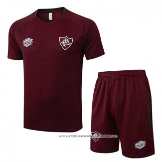 Fato de Treino Fluminense 2025-2026 Manga Curta Vermelho - Calcas Curta