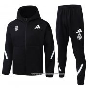Fato de Treino Hoodie Real Madrid 2025-2026 Preto