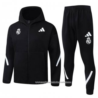 Fato de Treino Hoodie Real Madrid 2025-2026 Preto