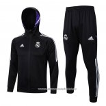 Fato de Treino Hoodie Real Madrid 22-23 Preto