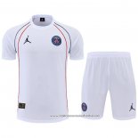 Fato de Treino Paris Saint-Germain Jordan 2022-2023 Manga Curta Branco - Calcas Curta