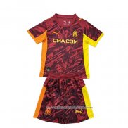 Camisola Olympique Marsella Goleiro 2025-2026 Crianca Vermelho