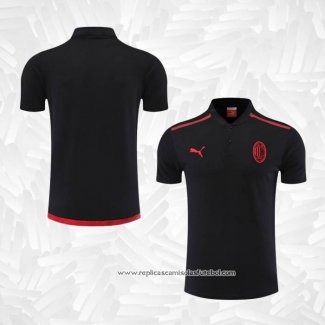 Camisola Polo del AC Milao 2022-2023 Preto