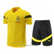 Fato de Treino Dortmund 2022-2023 Manga Curta Amarelo - Calcas Curta