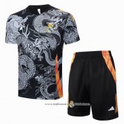 Fato de Treino Real Madrid Dragon 2024-2025 Manga Curta Preto - Calcas Curta