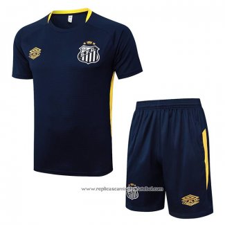 Fato de Treino Santos 2025-2026 Manga Curta Azul - Calcas Curta