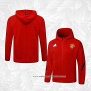 Jaqueta Hoodie Manchester United 2025-2026 Vermelho