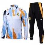 Jaqueta de Treinamento Real Madrid 2024-2025 Crianca Branco y Amarelo