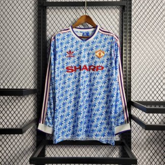 Retro Camisola 2º Manchester United 1990-1992 Manga Comprida