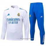 Sueter de Treinamento Real Madrid 2025-2026 Azul Branco