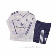 Camisola 2º Manchester United 2025-2026 Crianca Manga Comprida