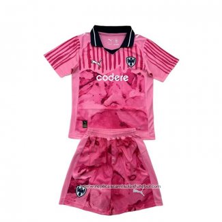 Camisola Monterrey Goleiro 2025 Crianca Rosa