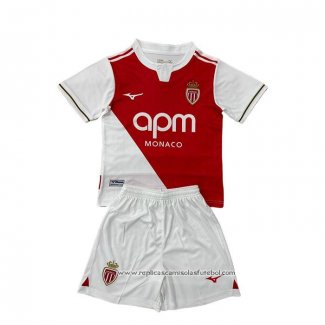 Camisola 1º AS Monaco 2025-2026 Crianca