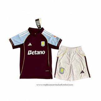 Camisola 1º Aston Villa 2025-2026 Crianca