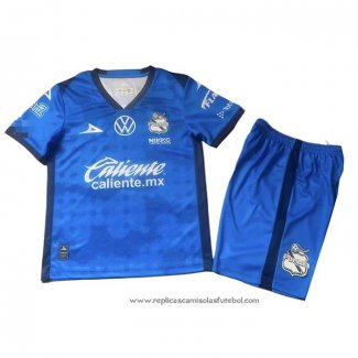 Camisola Puebla Goleiro 2025-2026 Crianca Azul