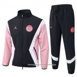 Chandal de Corta-vento do Paris Saint-Germain 2025-2026 Preto Rosa