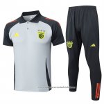 Conjunto Polo del Benfica 2024-2025 Cinza