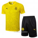 Fato de Treino Dortmund 2024-2025 Manga Curta Amarelo - Calcas Curta