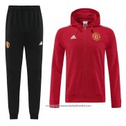 Fato de Treino Hoodie Manchester United 2022-2023 Vermelho