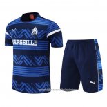Fato de Treino Olympique Marsella 2022-2023 Manga Curta Azul - Calcas Curta