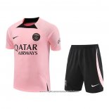 Fato de Treino Paris Saint-Germain 2022-2023 Manga Curta Rosa - Calcas Curta