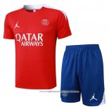 Fato de Treino Paris Saint-Germain Jordan 2024-2025 Manga Curta Vermelho - Calcas Curta