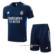 Fato de Treino Real Madrid 2025-2026 Manga Curta Azul Branco - Calcas Curta