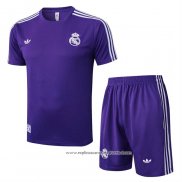 Fato de Treino Real Madrid 2025-2026 Manga Curta Purpura - Calcas Curta