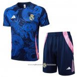 Fato de Treino Real Madrid Dragon 2024-2025 Manga Curta Azul - Calcas Curta