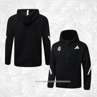 Jaqueta Hoodie Real Madrid 2025-2026 Preto