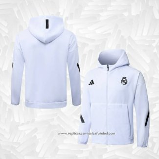 Jaqueta Hoodie Real Madrid 2025-2026 Branco