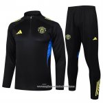 Sueter de Treinamento Manchester United 2025-2026 Preto Amarelo