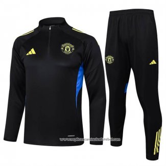 Sueter de Treinamento Manchester United 2025-2026 Preto Amarelo