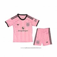 Camisola Manchester United Goleiro 2025-2026 Crianca Rosa