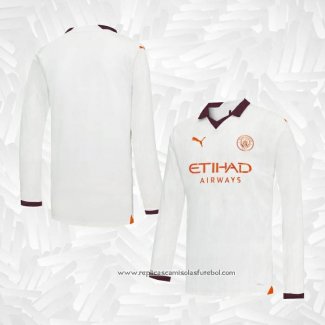 Camisola 2º Manchester City 2023-2024 Manga Comprida