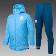 Conjunto de Agasalho Olympique Marsella 2025-2026 Azul Branco