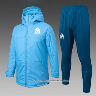 Conjunto de Agasalho Olympique Marsella 2025-2026 Azul Branco