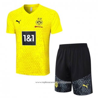 Fato de Treino Dortmund 2023-2024 Manga Curta Amarelo - Calcas Curta