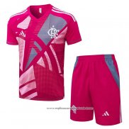 Fato de Treino Flamengo 2025-2026 Manga Curta Rosa - Calcas Curta