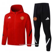 Fato de Treino Hoodie Manchester United 2025-2026 Vermelho