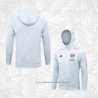 Jaqueta Hoodie Arsenal 2023-2024 Cinza