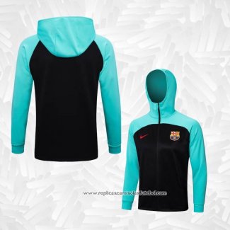 Jaqueta Hoodie Barcelona 2022-2023 Azul y Preto