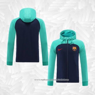 Jaqueta Hoodie Barcelona 2022-2023 Verde y Azul