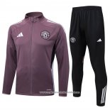 Jaqueta de Treinamento Manchester United 2025-2026 Crianca Brown
