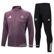 Jaqueta de Treinamento Manchester United 2025-2026 Crianca Brown