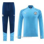 Sueter de Treinamento Manchester City 2023-2024 Azul Claro