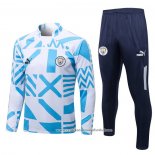 Sueter de Treinamento Manchester City 2022-2023 Branco y Azul