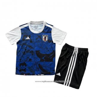 Camisola Japao Anime 2025 Crianca Azul