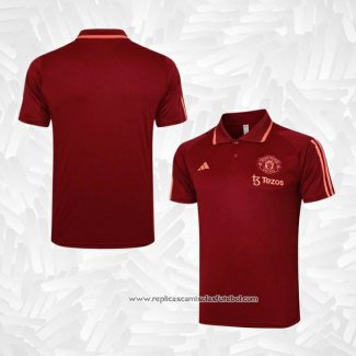 Camisola Polo del Manchester United 2023-2024 Vermelho